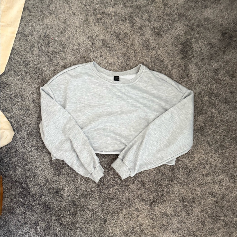 SHEIN Light Gray Casual Top